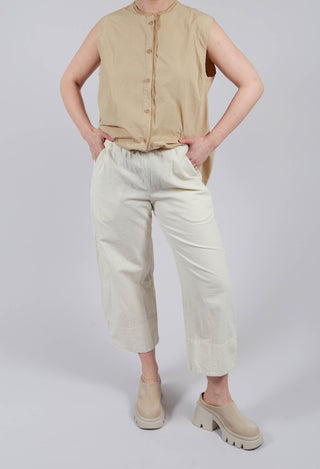 Wide Leg Trouser in Chalk