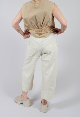 Wide Leg Trouser in Chalk