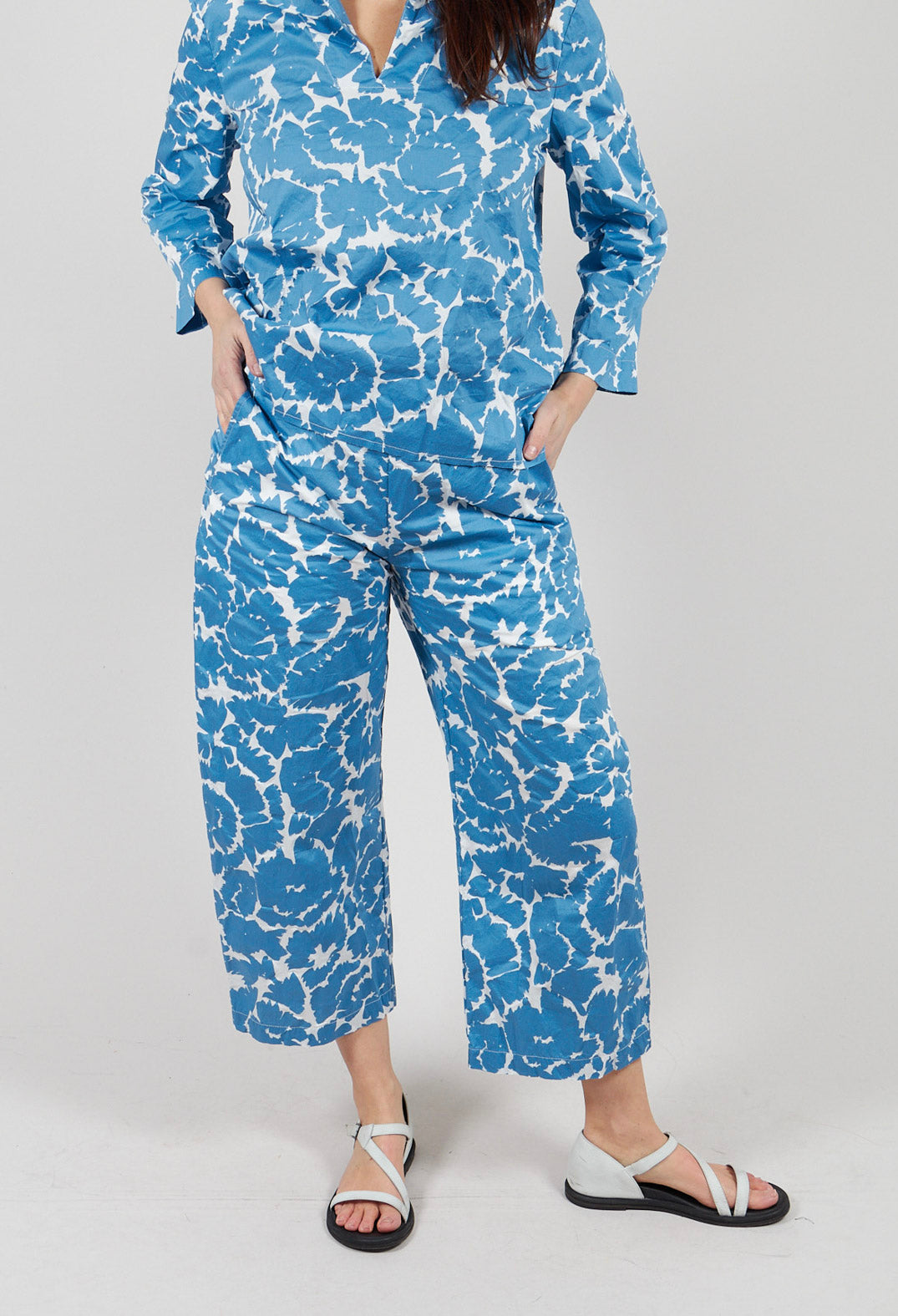 Wide Leg Trouser in Flowers