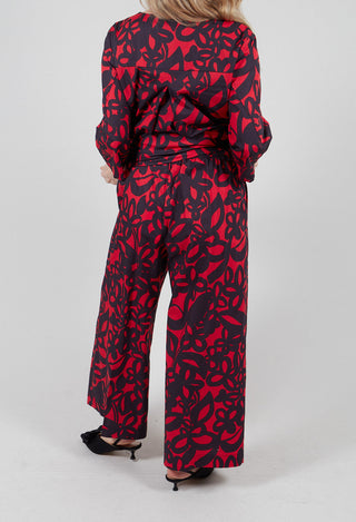 Wide Leg Trouser in Gojiberry and Polinig