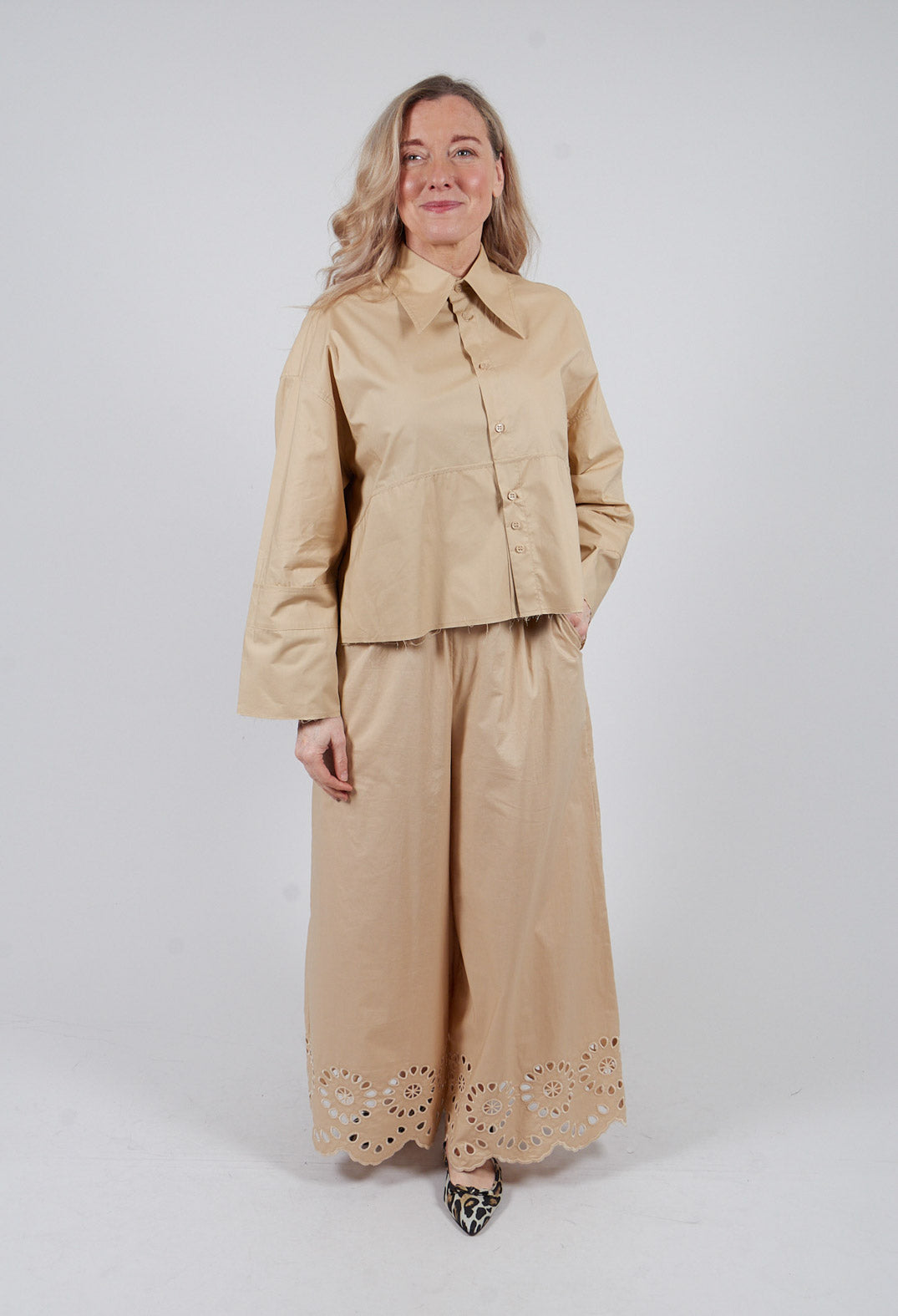 Wide Leg Trouser in Lark
