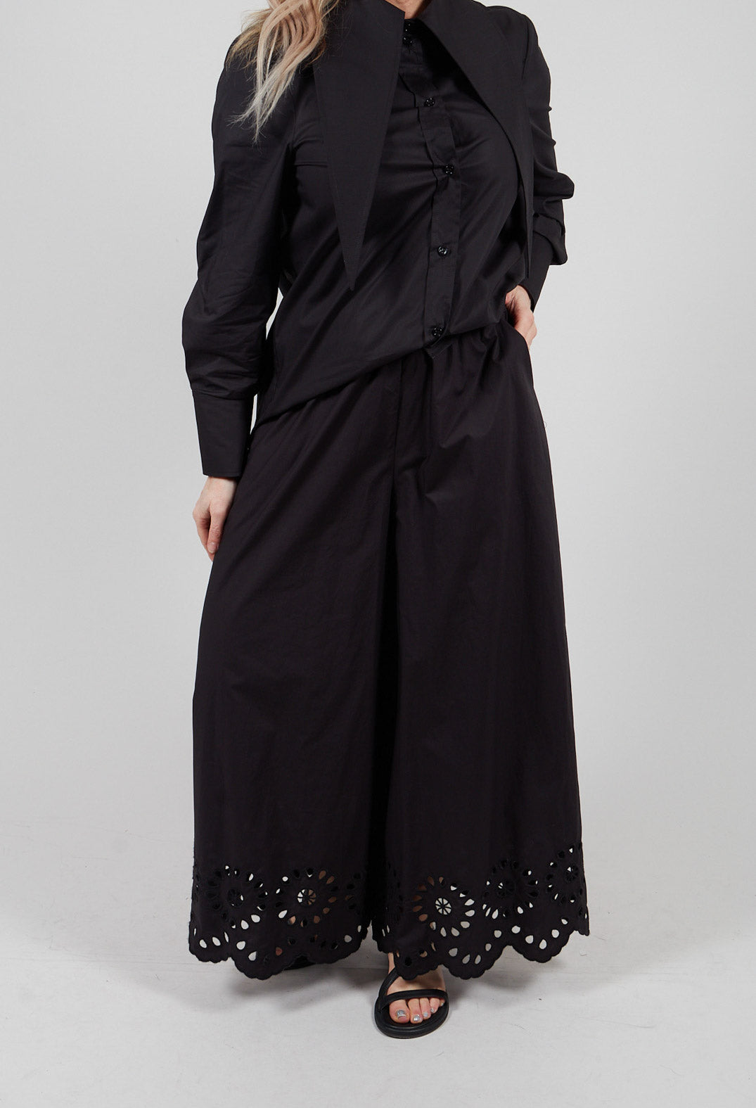 Wide Leg Trouser in Nero