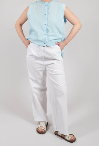 Wide Leg Trouser in White