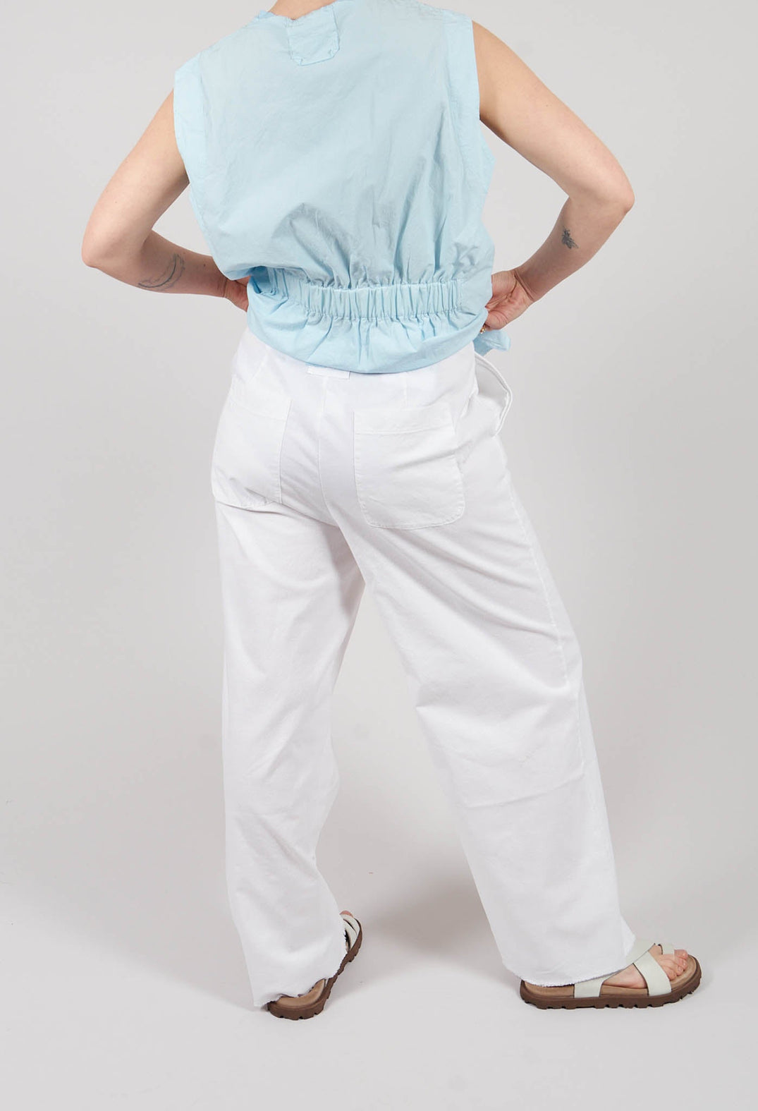 Wide Leg Trouser in White