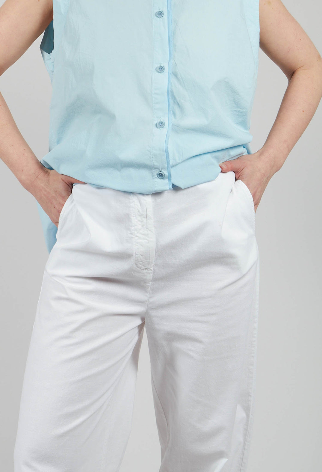 Wide Leg Trouser in White