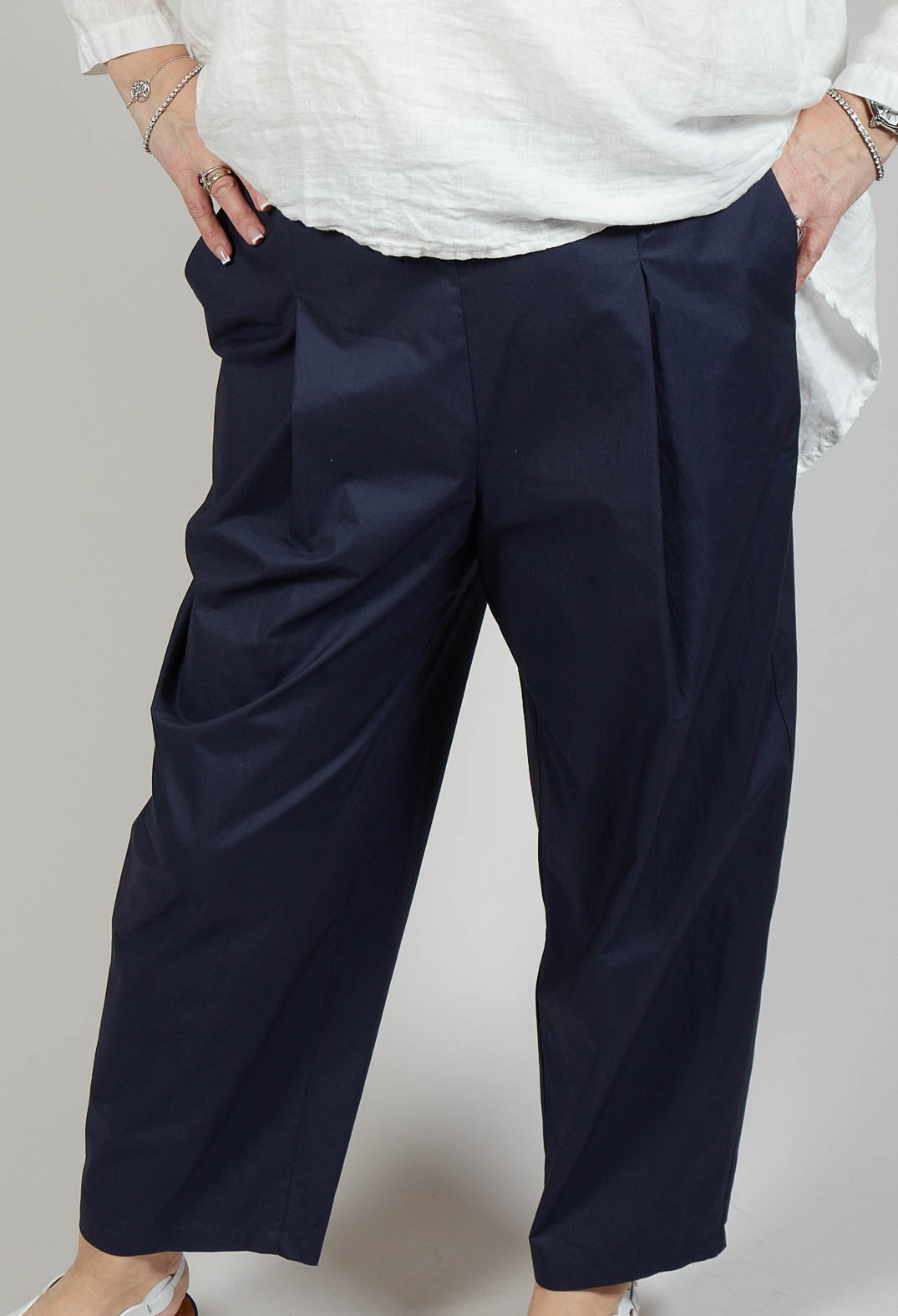 Wide Leg Trousers in Blu