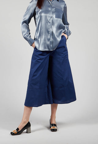 Wide Leg Trousers in Blue