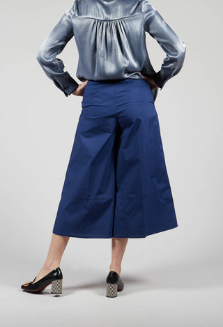 Wide Leg Trousers in Blue