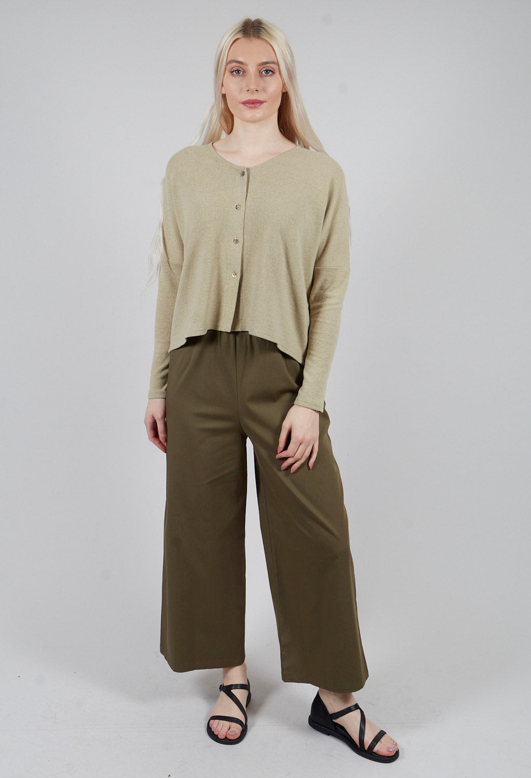 Wide Leg Trousers in Ficus