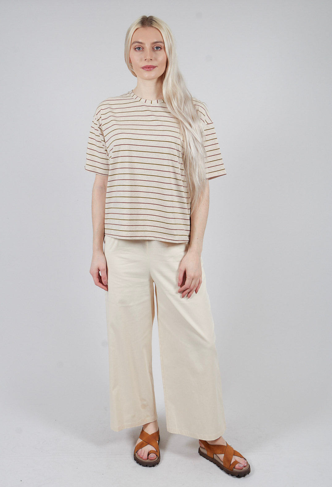 Wide Leg Trousers in Sasso