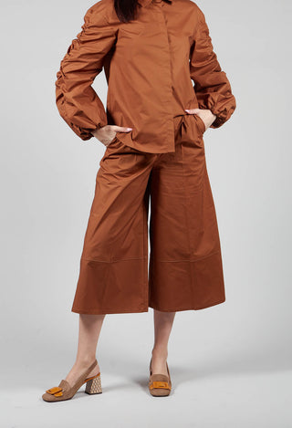 Wide Leg Trousers in Tobacco