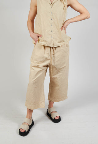 Wide and Short Trousers CC in Cream