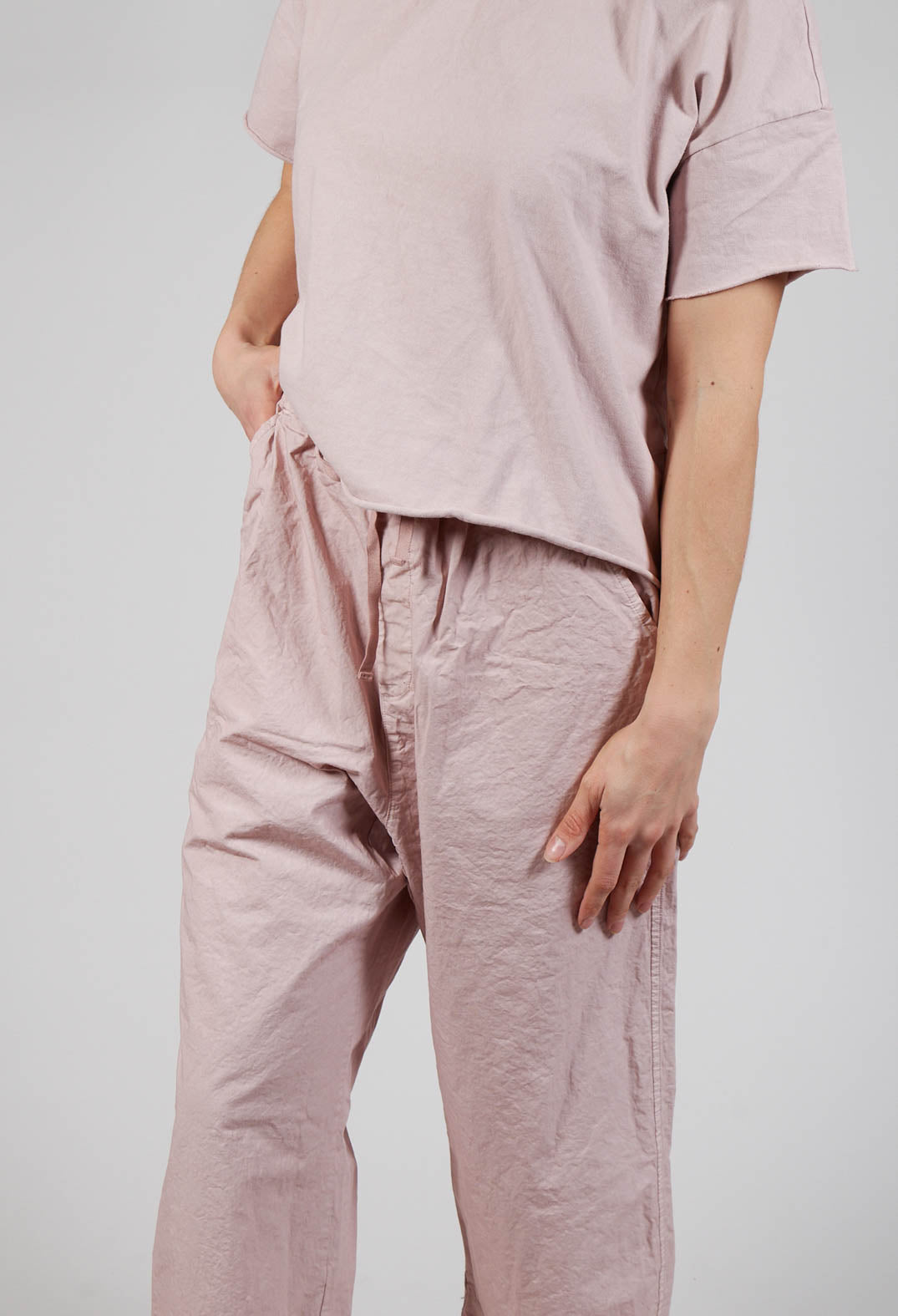Wide and Short Trousers CC in Petal Pink