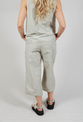 Wide and Short Trousers TC in Almond