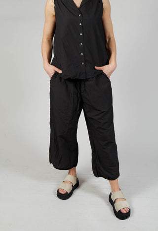 Wide and Short Trousers TC in Black