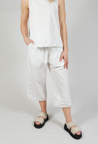 Wide and Short Trousers TC in Milk