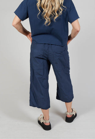 Wide and Short Trousers TC in Navy