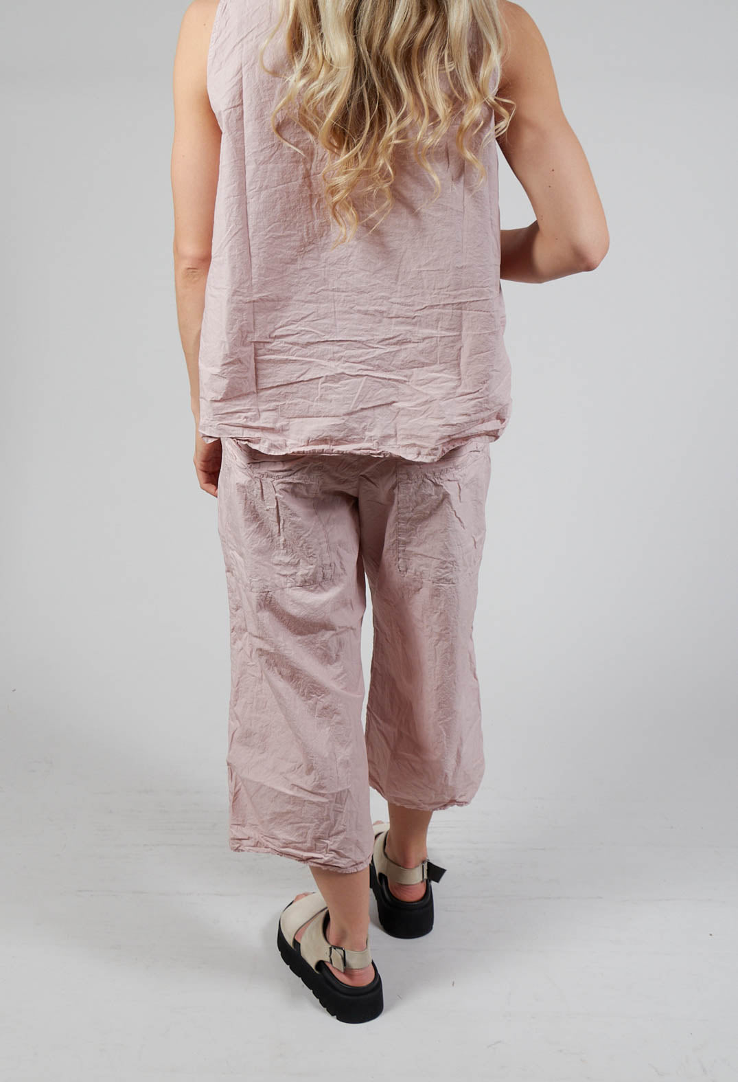 Wide and Short Trousers TC in Petal Pink
