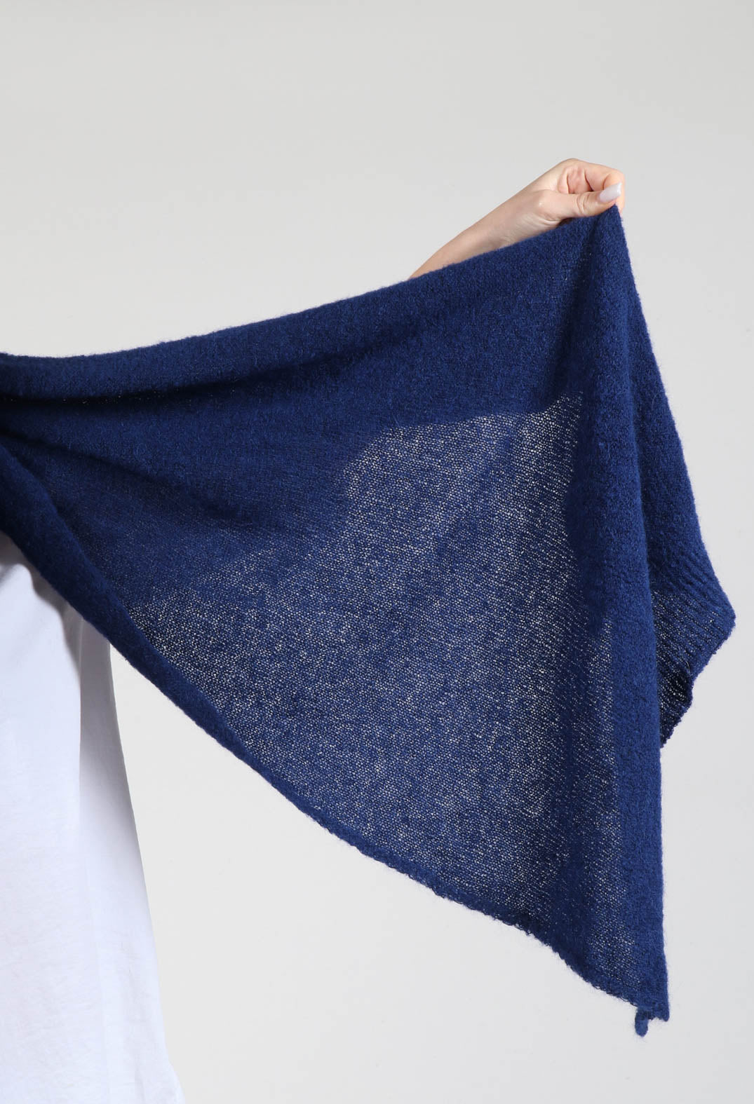 Winter Knit Scarf in Gentian Blue