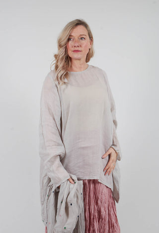 Wirtscheck Shirt in Kiesel