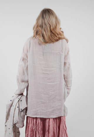 Wirtscheck Shirt in Kiesel