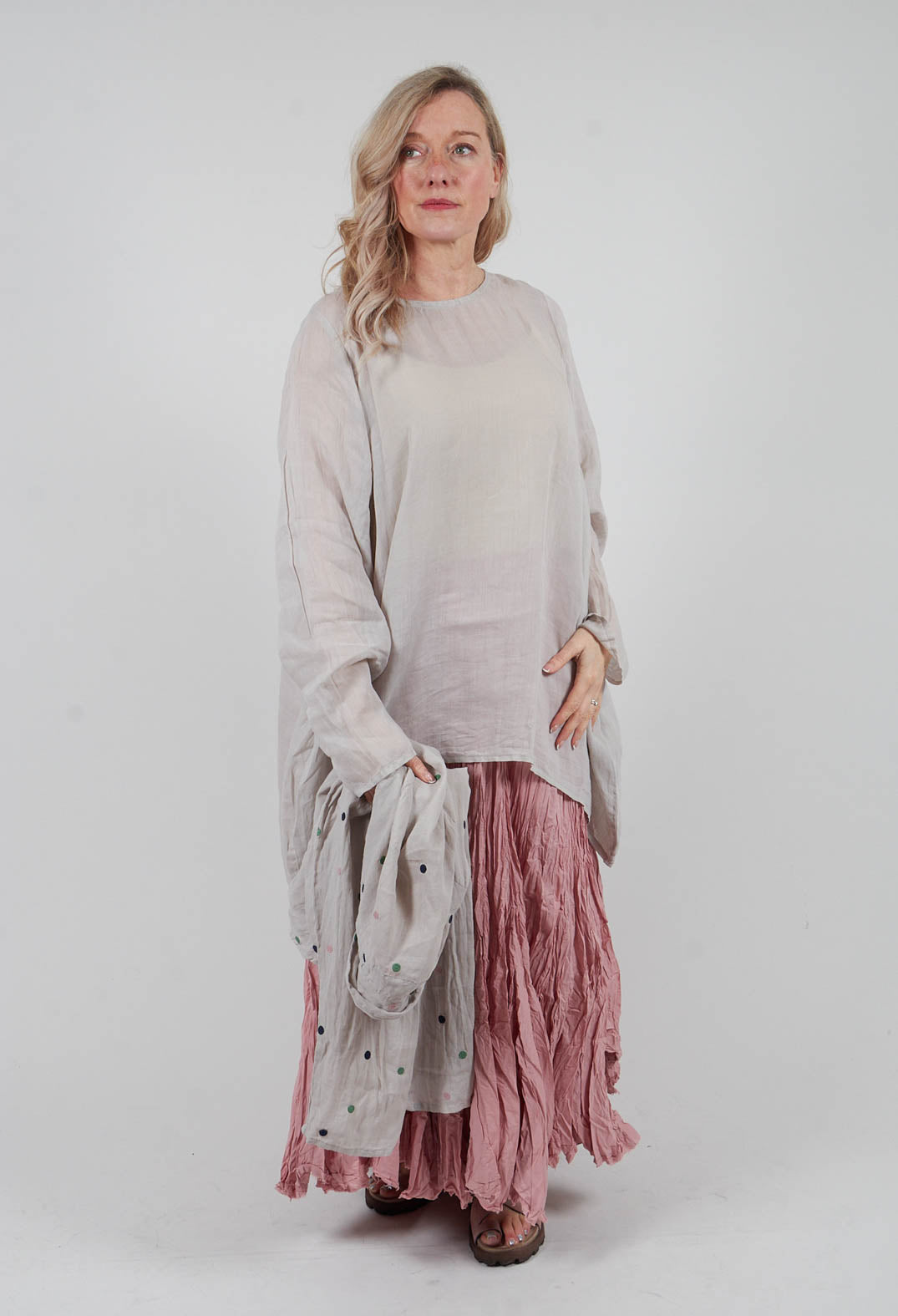 Wirtscheck Shirt in Kiesel