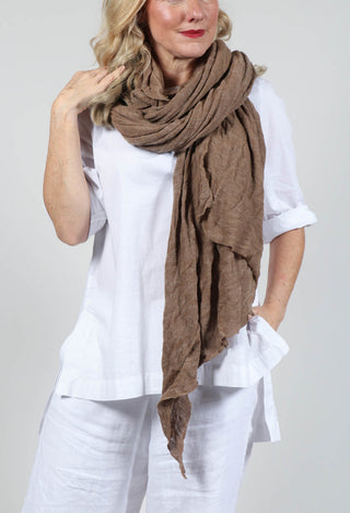 Wool Long Scarf in Original Brown