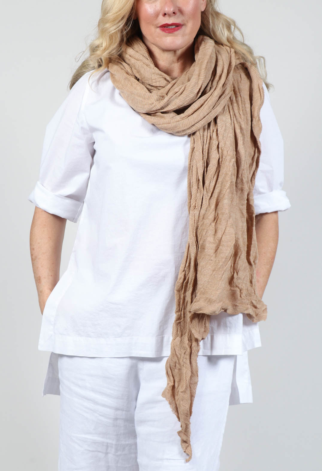 Wool Long Scarf in Original Orange