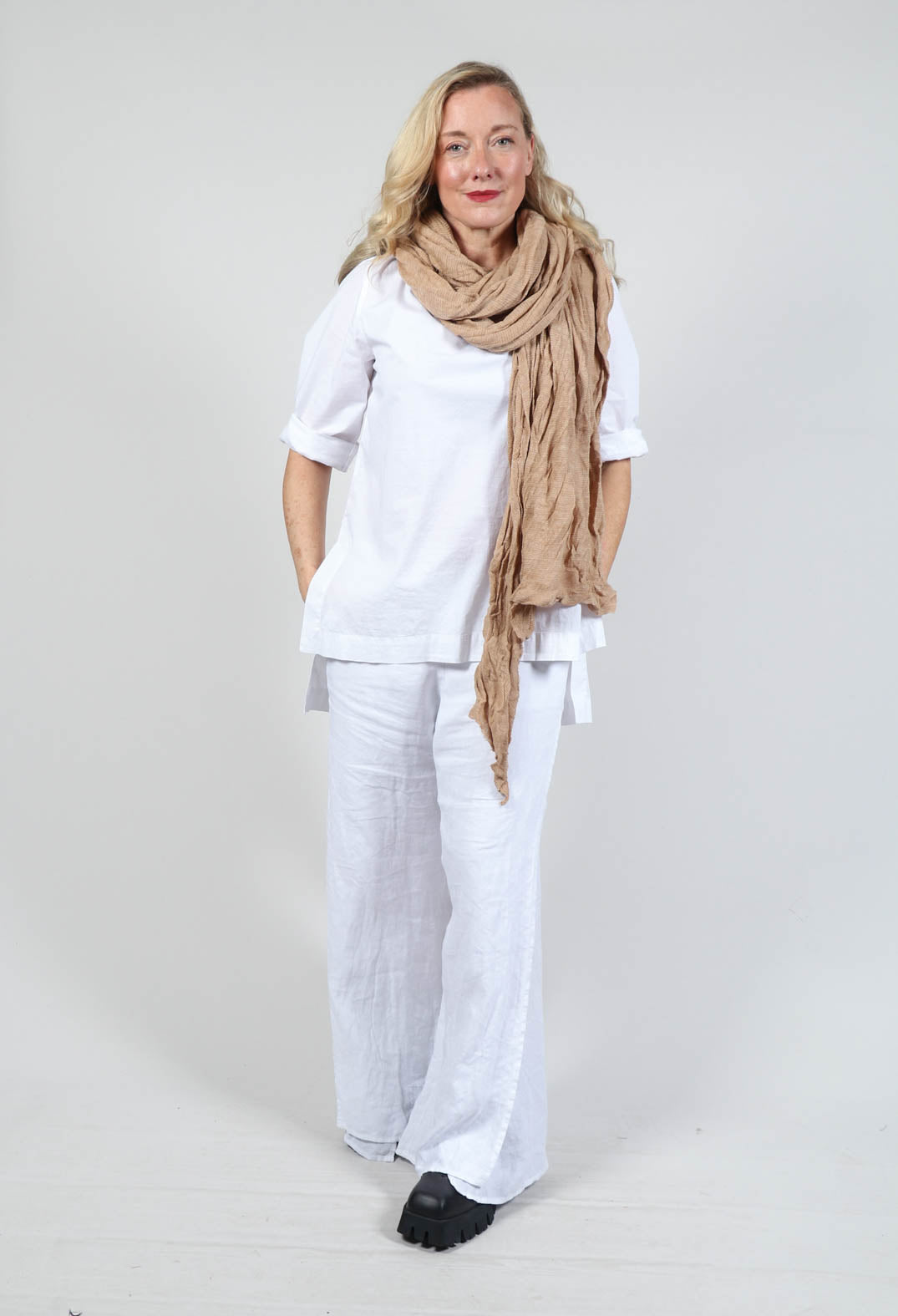 Wool Long Scarf in Original Orange