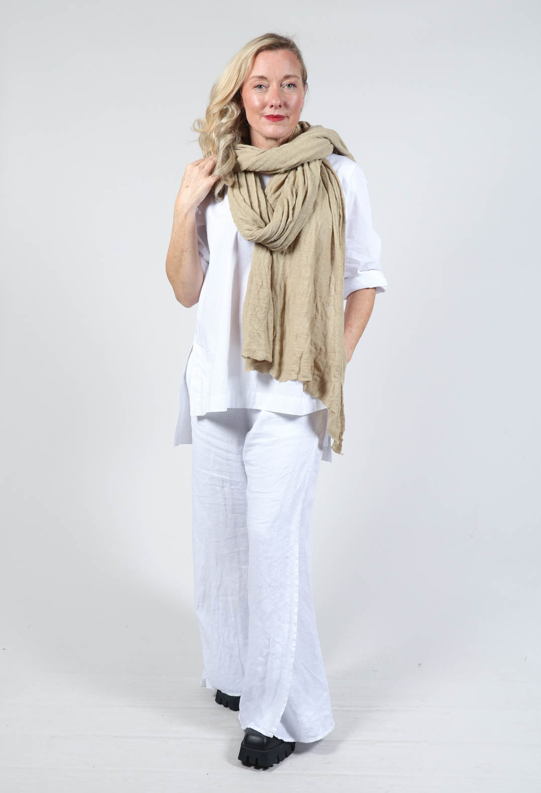 Wool Scarf in Original Beige