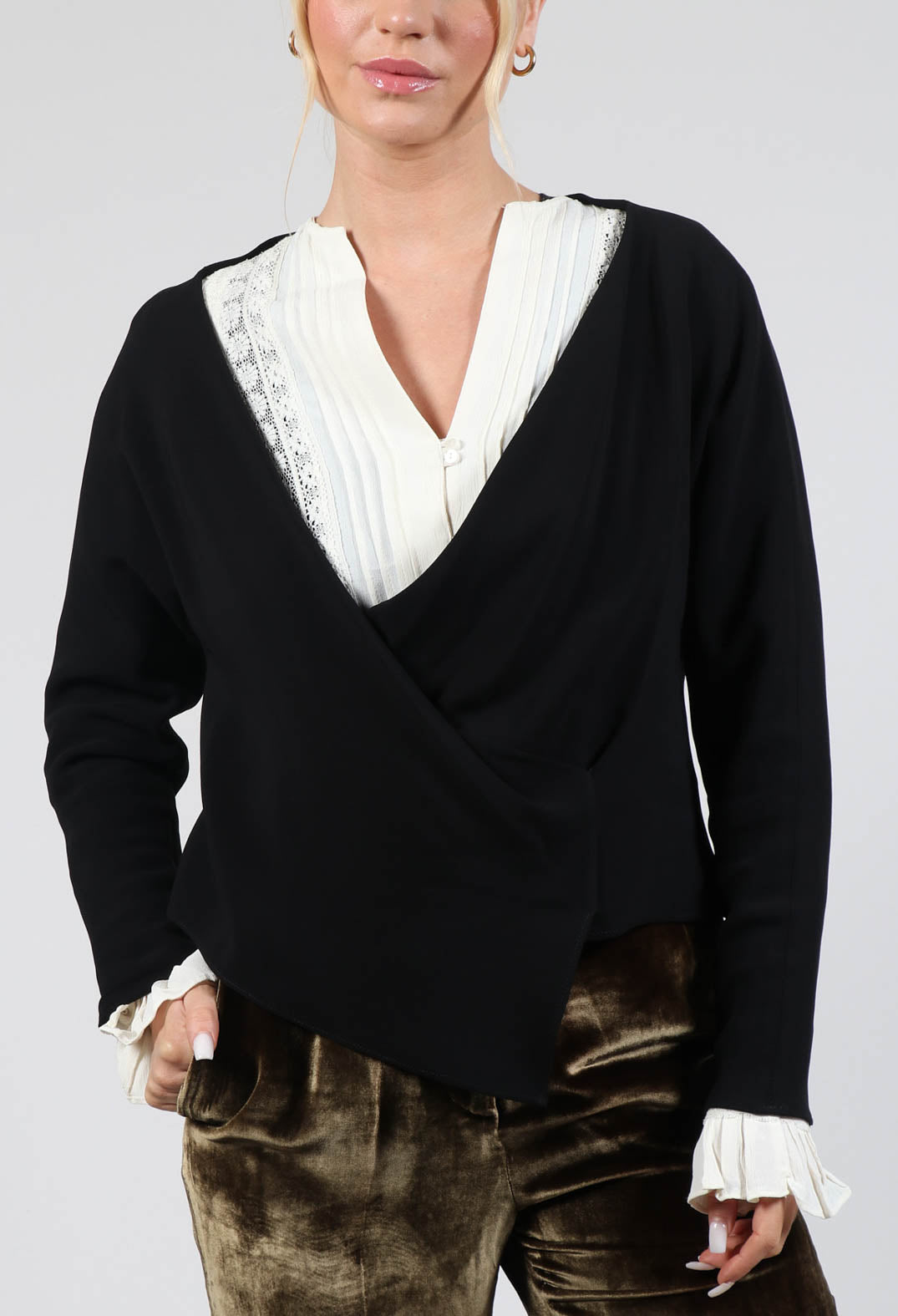 Wrap Blouse in Black