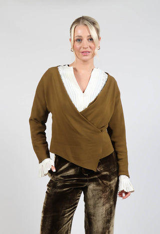 Wrap Blouse in Brown