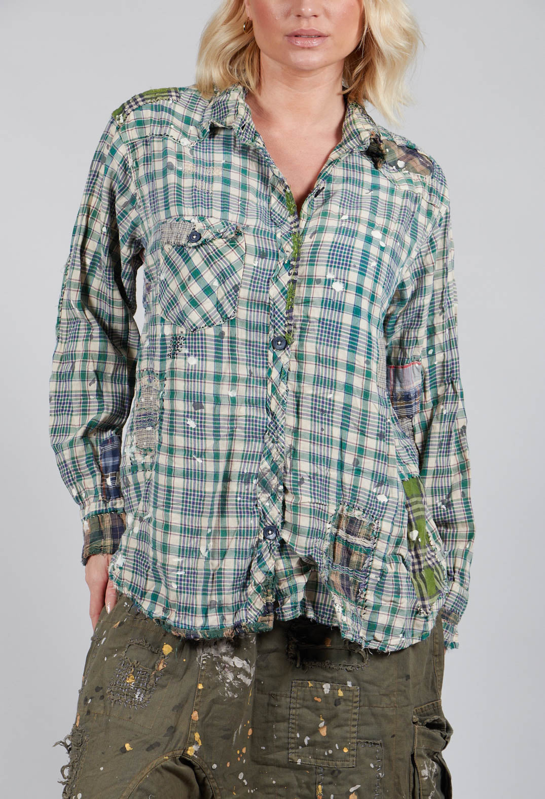 YD Plaid Kelly Western Shirt in Grandpa Joe