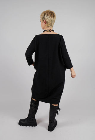Dress with 3/4 Sleeves in Black/White