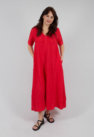 Zaris Dress in Bright Red