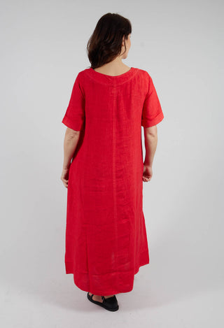 Zaris Dress in Bright Red