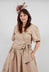 Wrapover Top in Beige