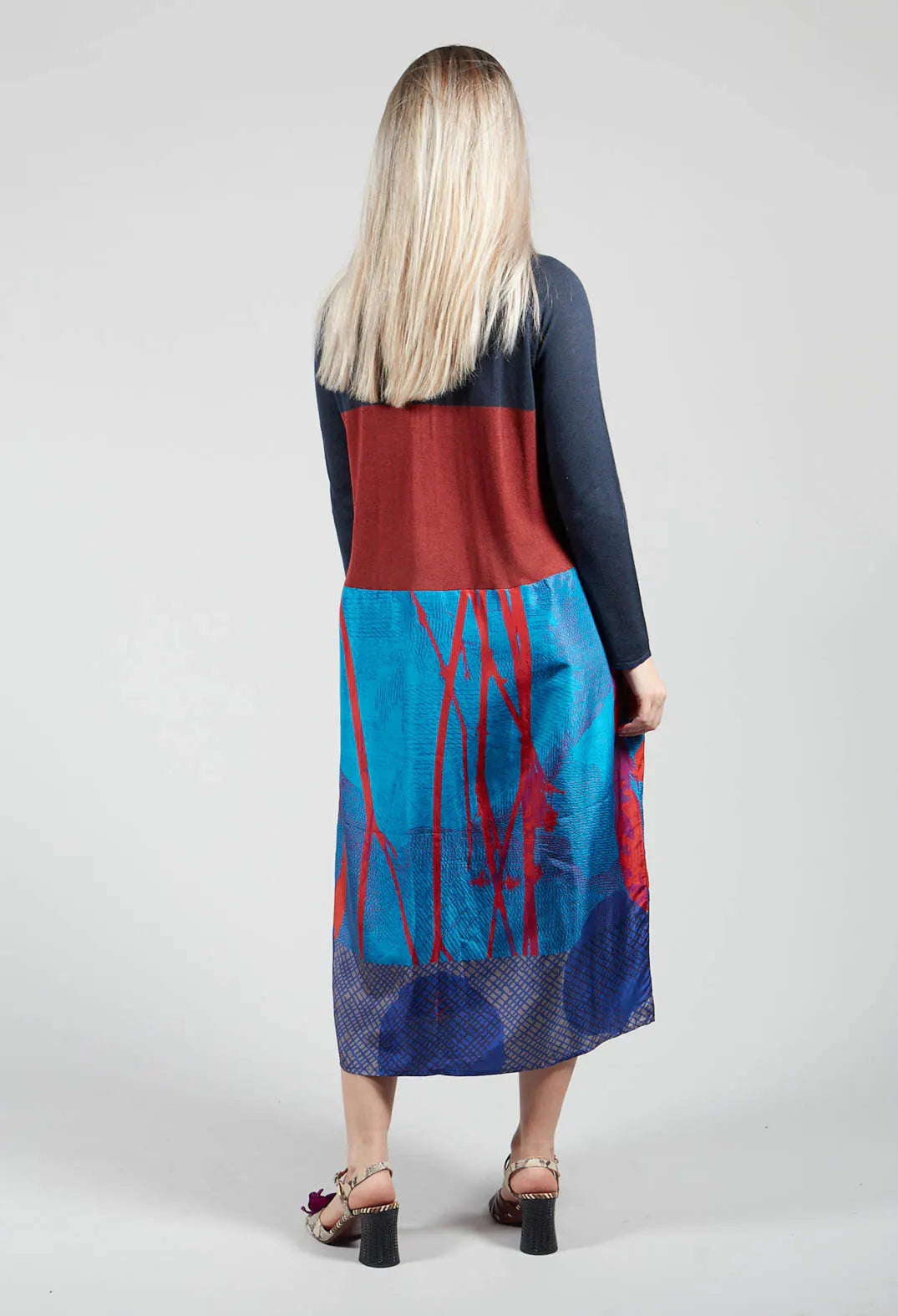 Dress Poppy V Neck Joy in Multicolour