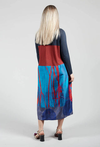 Dress Poppy V Neck Joy in Multicolour