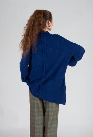 Oversize Pullover in Gentian Blue