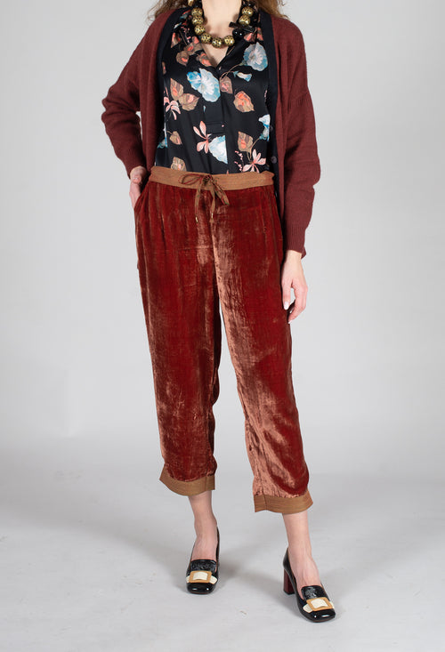 Trousers Still Velvet Mood in Lacquer