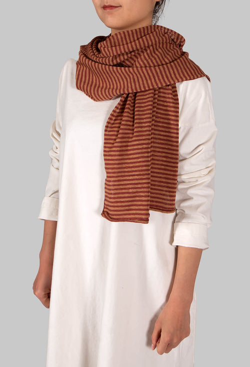 Liana LR Scarf in Pesco and Argilla Stripe