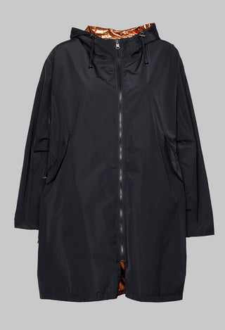 Lightweight Raincoat in Navy with Bronze Lining