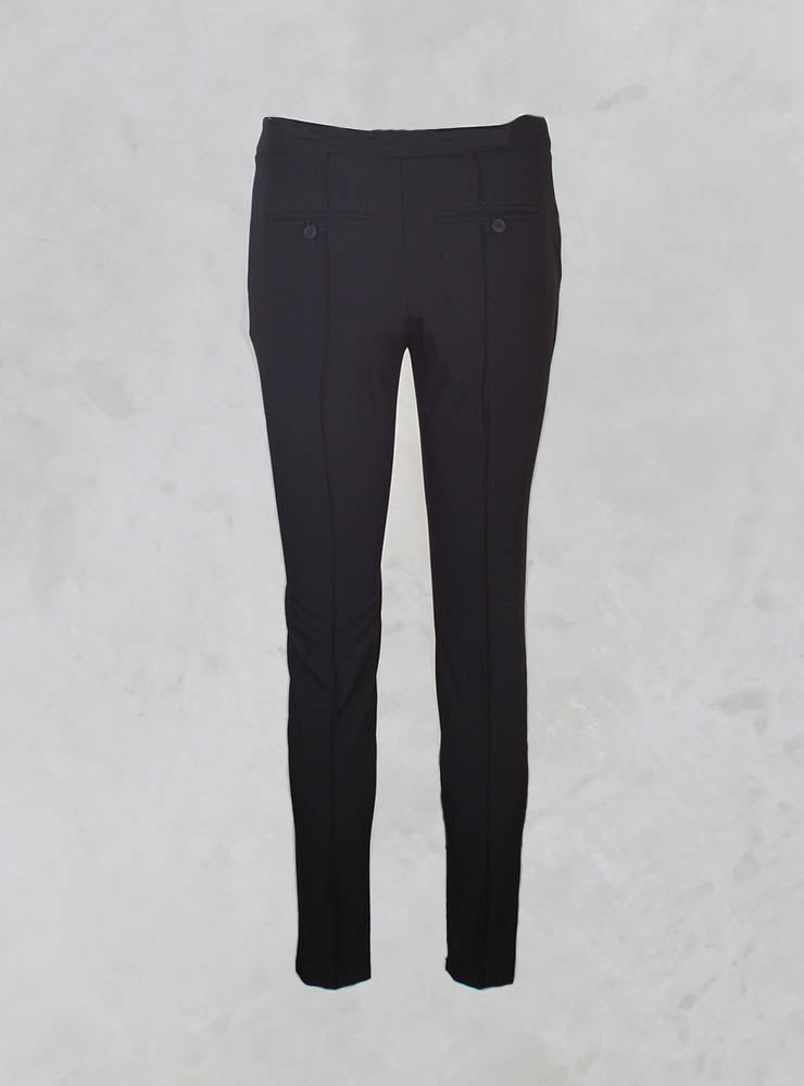 Pantalone Chagall Straight Leg Tailored Trousers in Nero