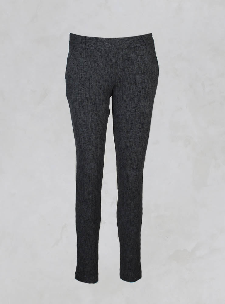 Pantalone Munch Textured Stretch Trousers in Palude