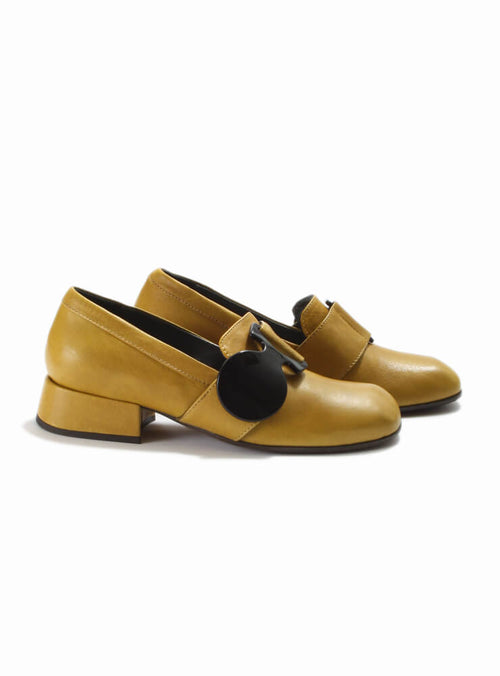 Scarpa Fox Slip On Shoe with Buckle Detail in Senape