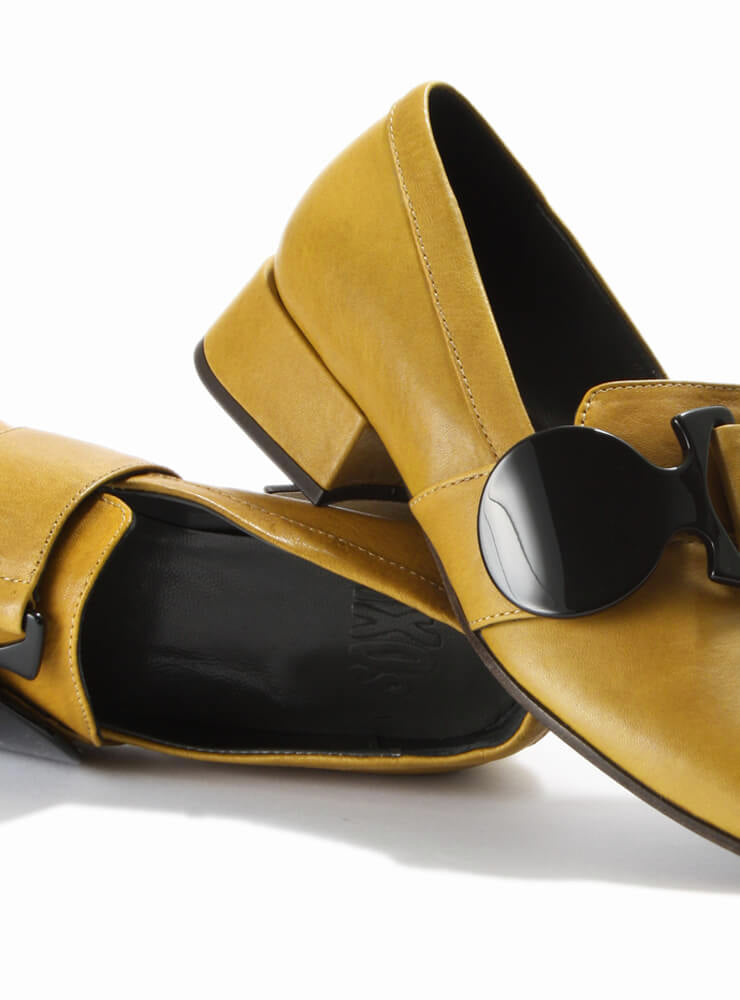 Scarpa Fox Slip On Shoe with Buckle Detail in Senape