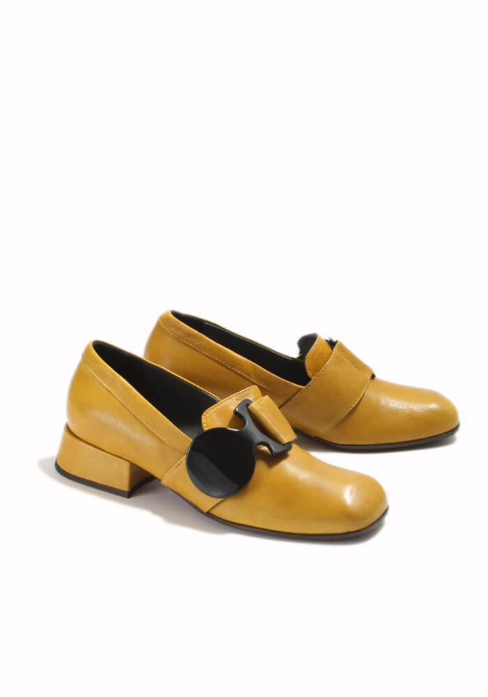 Scarpa Fox Slip On Shoe with Buckle Detail in Senape