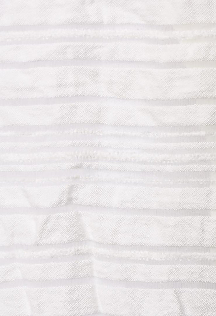 Wide Leg Trousers with Crinkle Effect in Offwhite