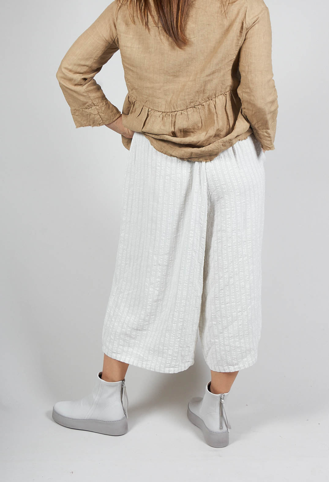 Wide Leg Culottes in White